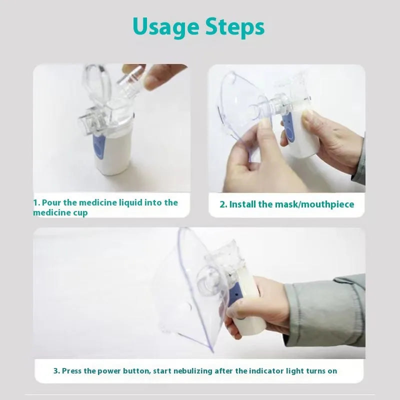 Household USB handheld nebuliser spray machine with columnar plastic design