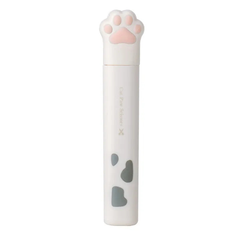 Cat paw mini folding safety scissors with stainless steel blades in four colour options