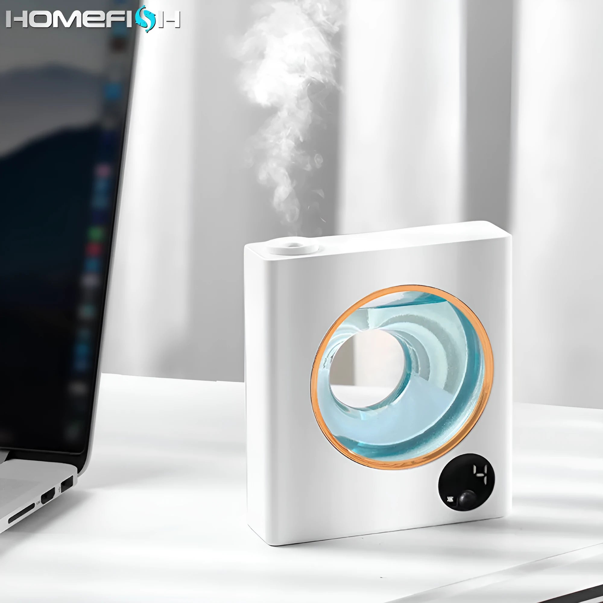 White automatic aromatherapy machine wall mounted with USB charging port