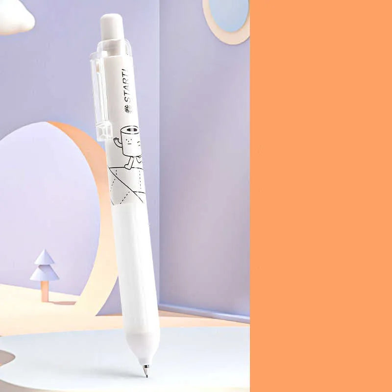 0.5mm automatic pencil with cloud grip design in black or white minimalist style