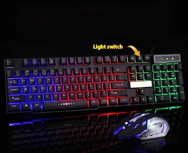 White and black USB cables with LED glow effect for gaming keyboard connections