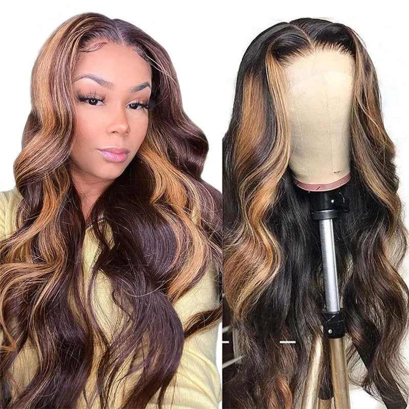 Women's fashion long curly high temperature wire chemical fibre wig with centre part and long bangs in picture colour