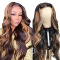 Women's fashion long curly high temperature wire chemical fibre wig with centre part and long bangs in picture colour