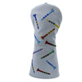 Golf club wooden pole sets in three sizes with black and white colour options