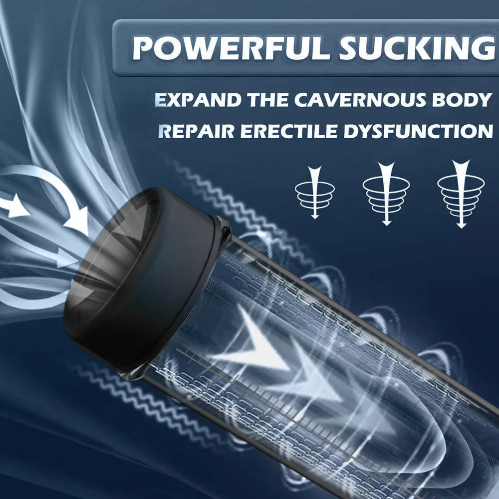 Diqiao coloured electric pump penis stretching device for men made from ABS and TPE materials