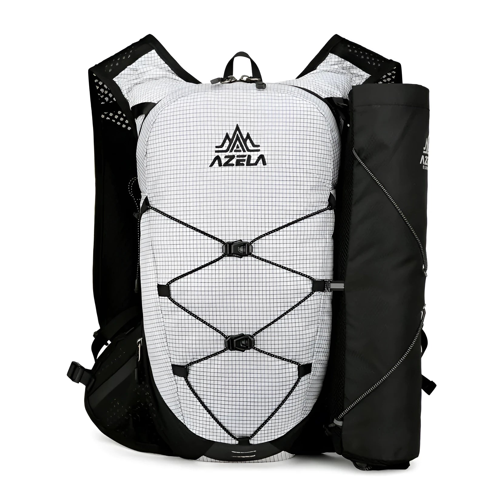 AZELA grid pattern lightweight hiking backpack in breathable mesh for trail running and camping