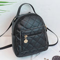 Korean style girls' embroidered backpack in vertical square shape with hard case construction