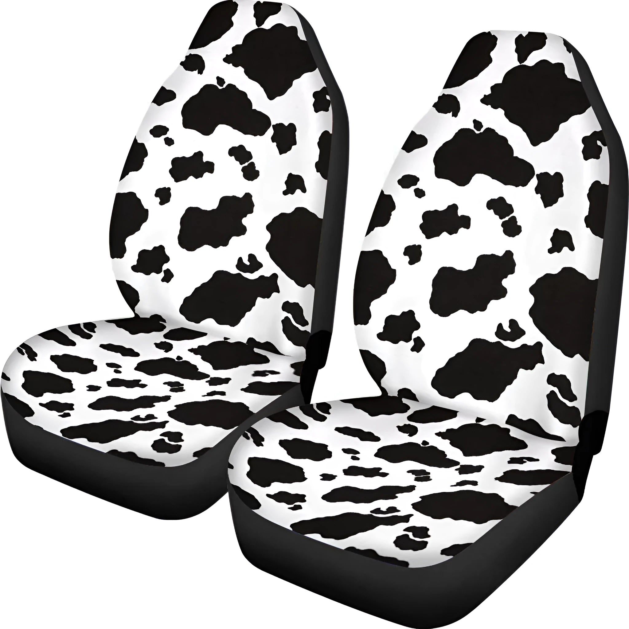 Cow spot leopard print retro style universal car seat covers on front seats