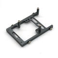 Grey alloy military remote control car accessories including front bar, steering gear bay, beams, and black tyres