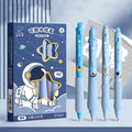 Erasable gel pen with cartoon designs and 0.5mm tip in plastic casing