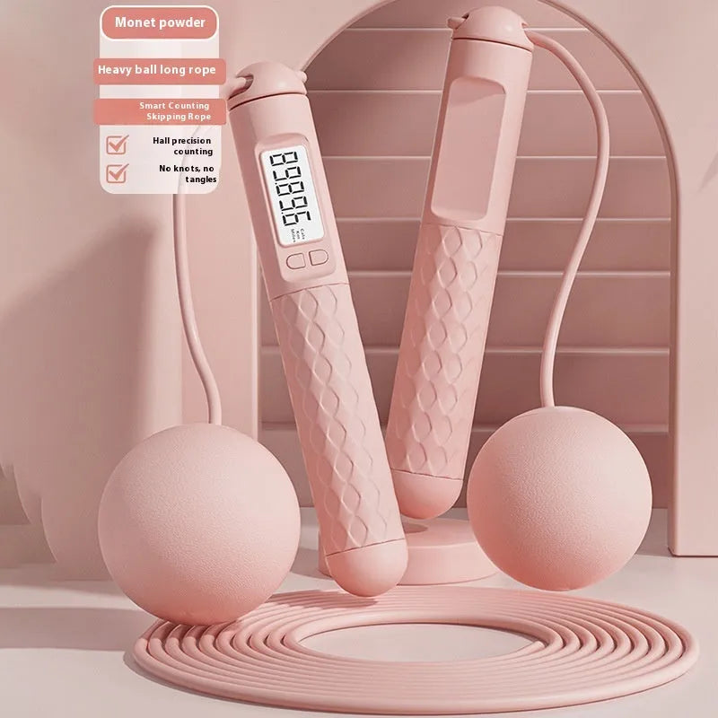 ABS plastic skipping rope with bearing handles in various colour and style options including cordless and long shoelace.