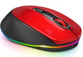 24g ultralight wireless ergonomic mouse in various colours, shown with USB charging cable.