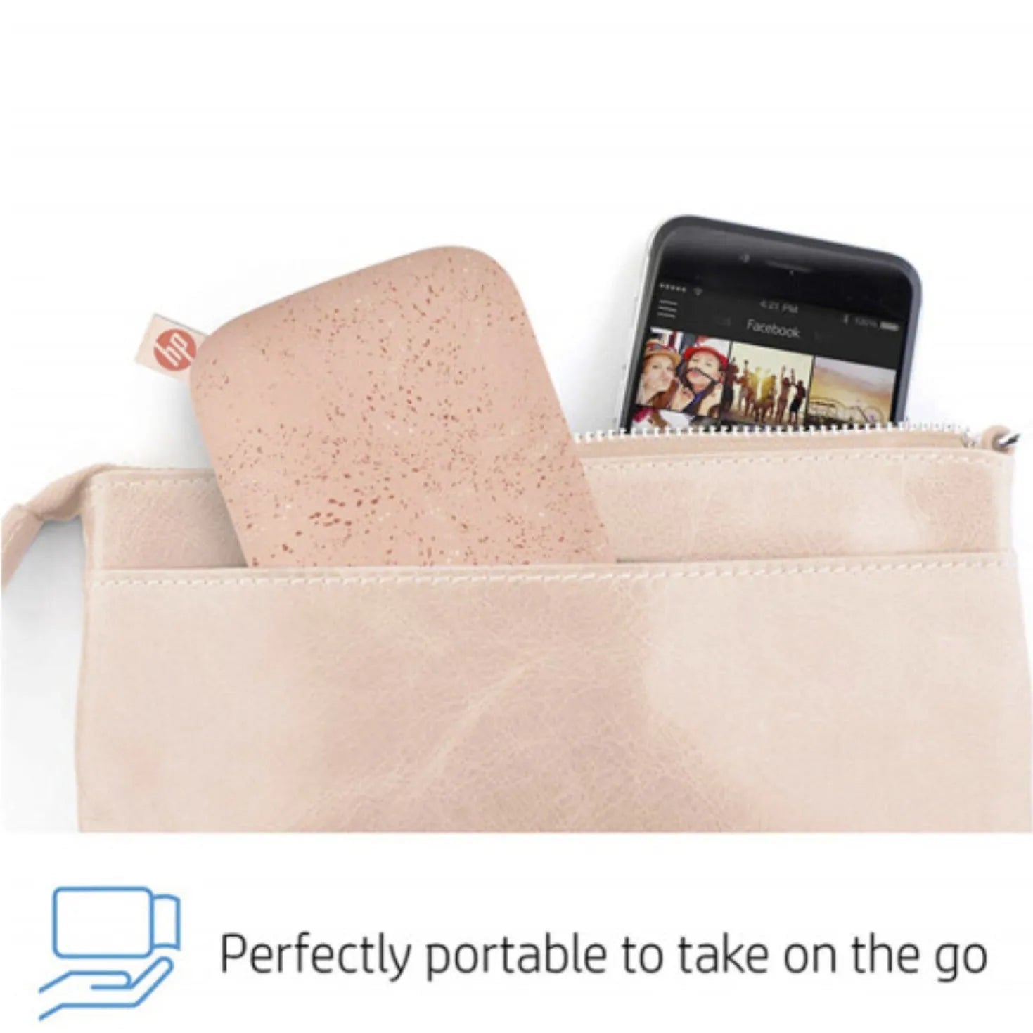 Bluetooth digital photo pocket printer in three colours for mobile phone printing