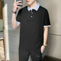 Men's cotton polo shirt in dark blue 95 percent cotton half sleeve sizes M to XXXL