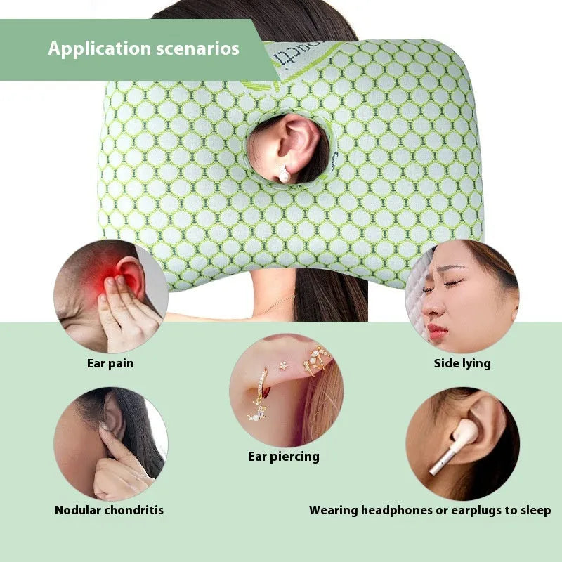 Beauty salon single hole ear pillow in New Chinese style, showing dimensions 39x28x6cm.
