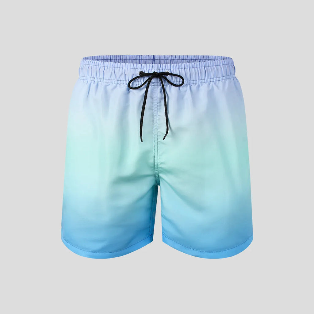 Men's gradient colour 3D digitally printed sport shorts in mesh cloth material