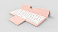 Wireless Bluetooth keyboard with touch pad in leather sheath stand for iPad and mobile phones