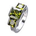Geometric electroplated copper ring in multiple colours showing sizes no.6 to no.10