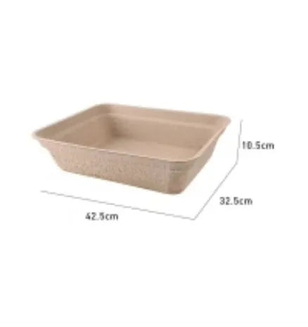 Brown disposable cat litter box with environmentally friendly degradable materials