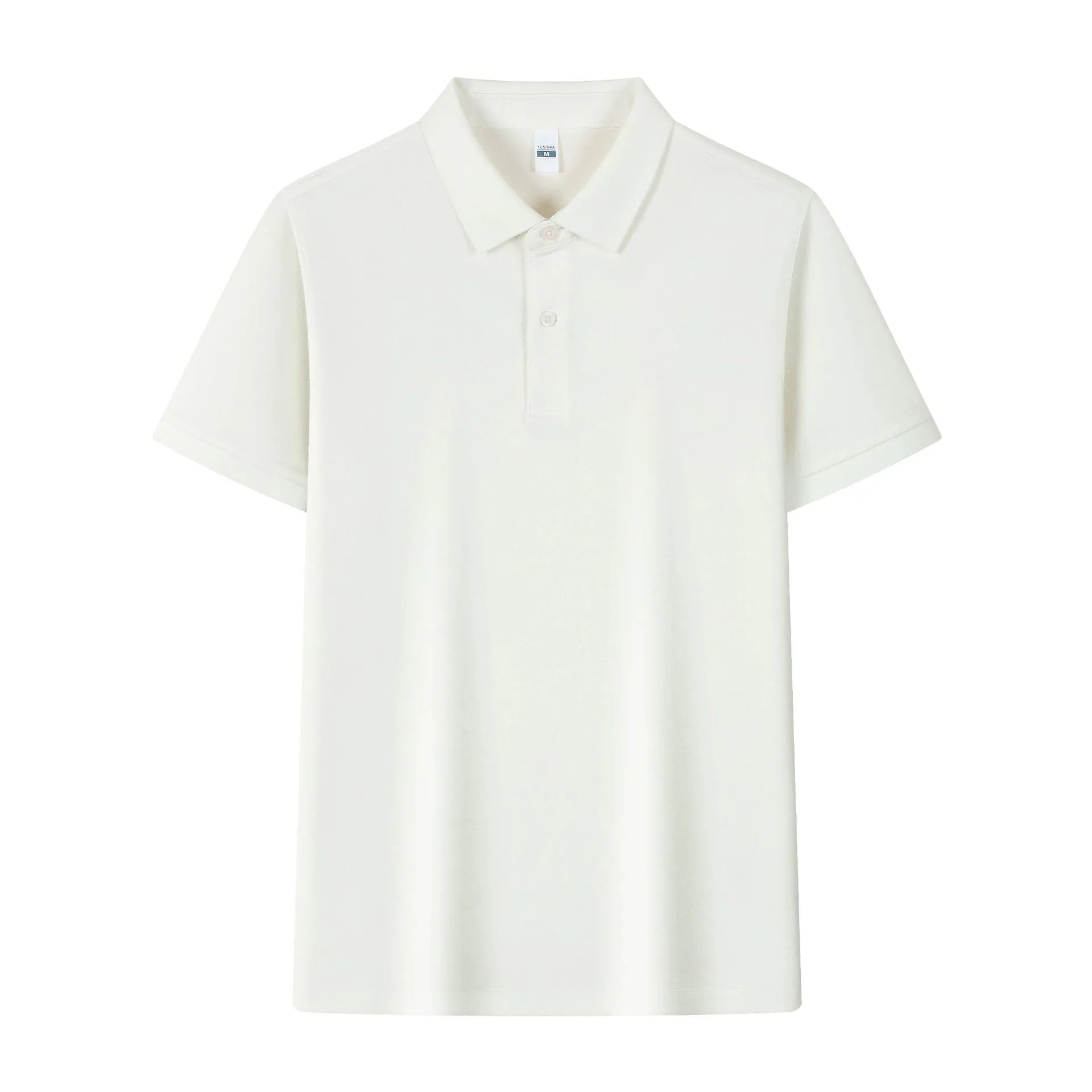 Regular fit cotton Ice Silk short sleeve polo shirt in solid colour with asymmetric detailing for light business wear
