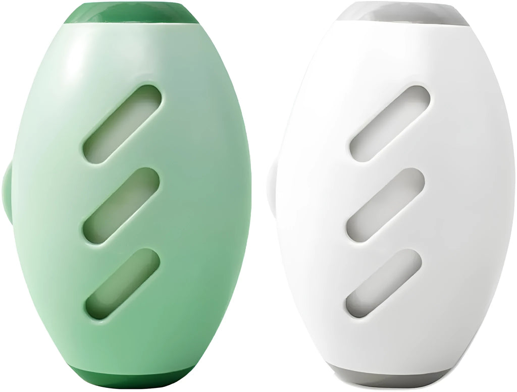 Green and white washable reusable gel lint roller ball for pet hair removal