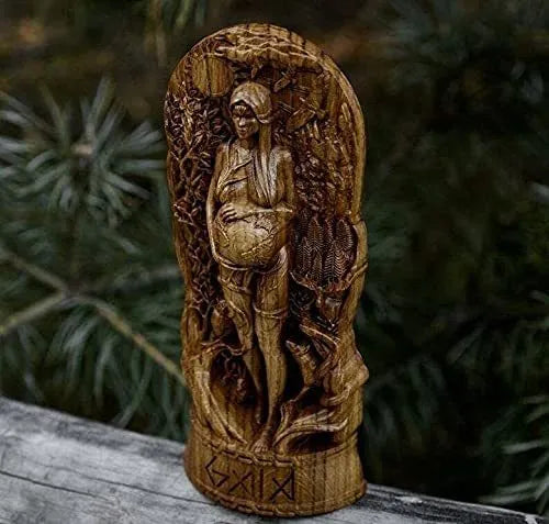 Small resin Greek goddess statue for altar or garden, 22cm tall in one of three colours