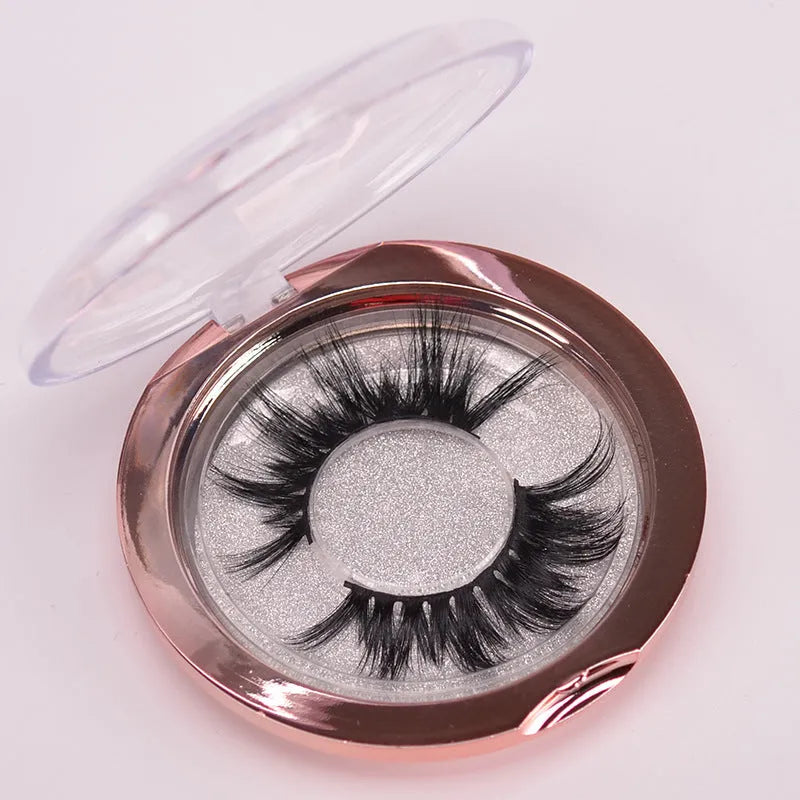 Handmade 5D mink false eyelashes set with storage case and application brush