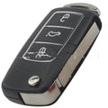 Volkswagen Jetta Golf car key replacement housing shells in black, blue, purple, red, and yellow colours.