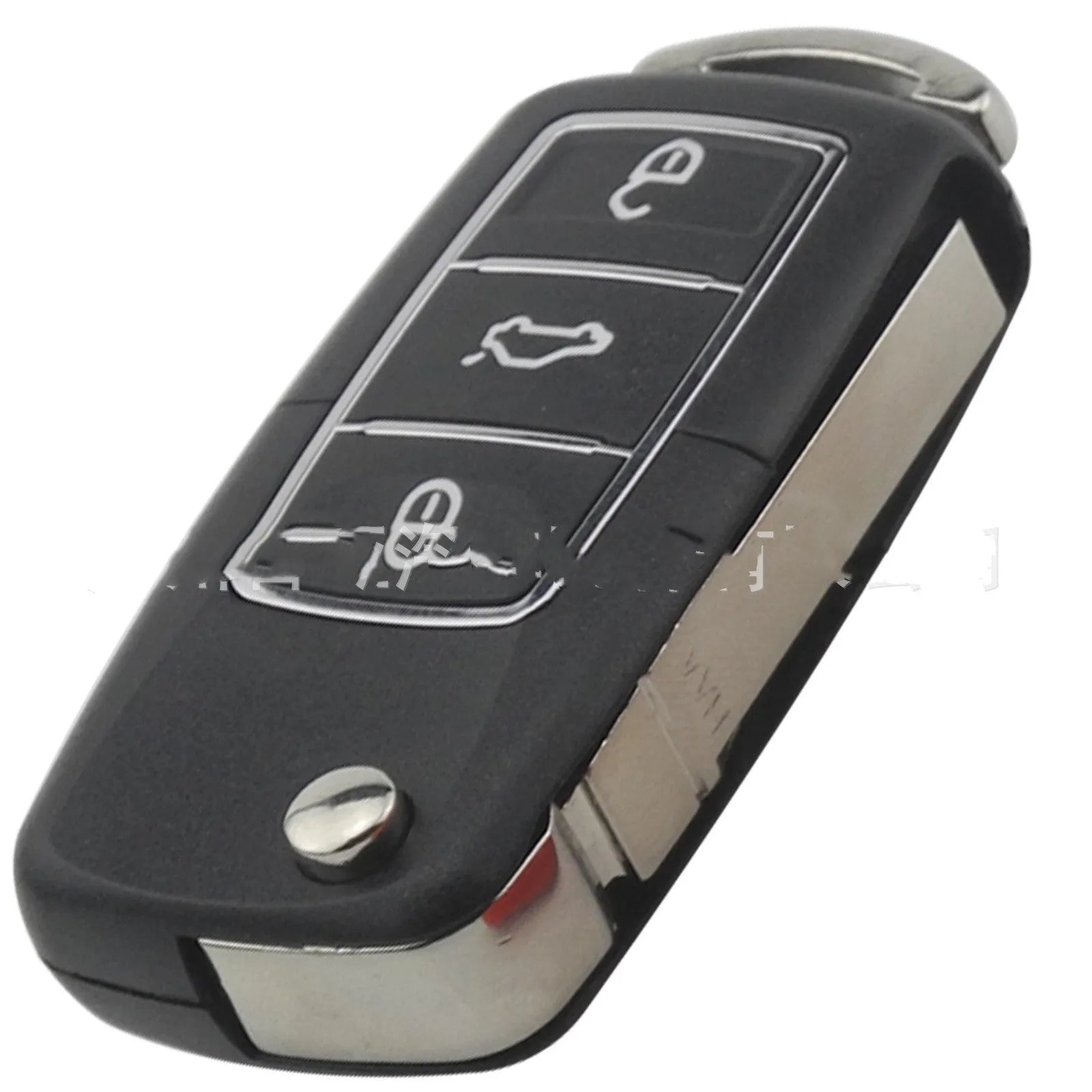 Volkswagen Jetta Golf car key replacement housing shells in black, blue, purple, red, and yellow colours.
