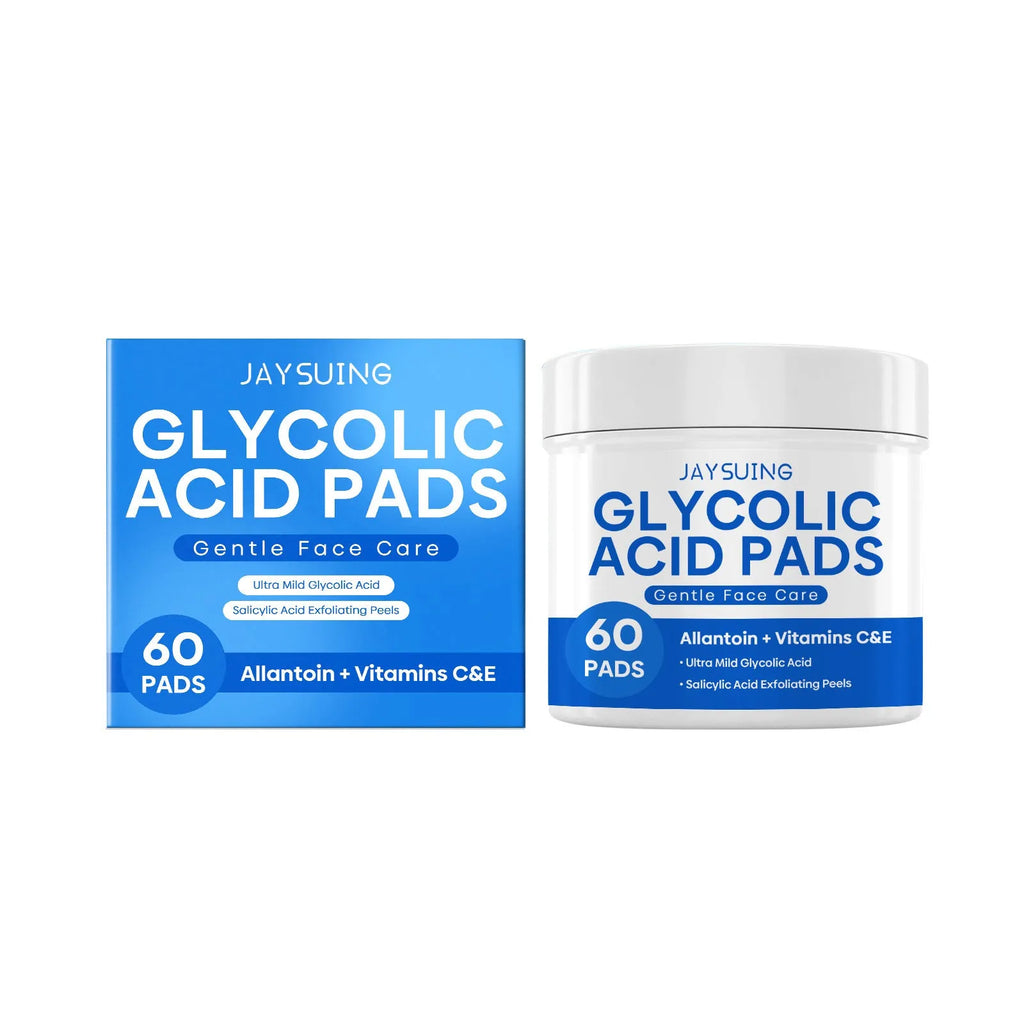 60 pre-soaked glycolic acid cotton cloth mild exfoliating pads for face with salicylic acid and hyaluronic acid