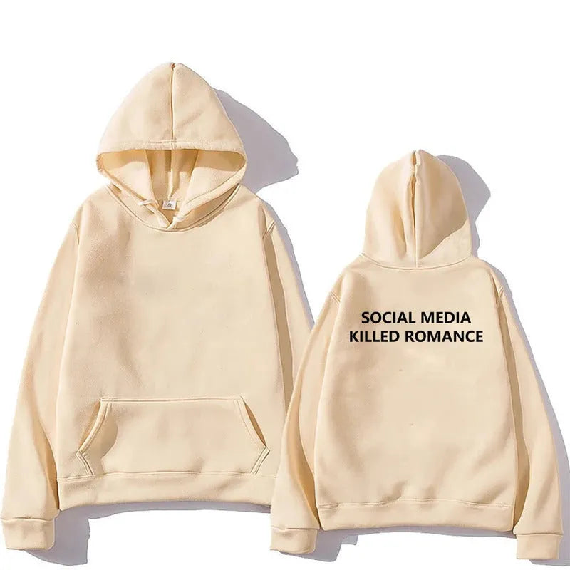 Printed spring letter pattern hooded sweatshirt in slim fit polyester with long sleeves