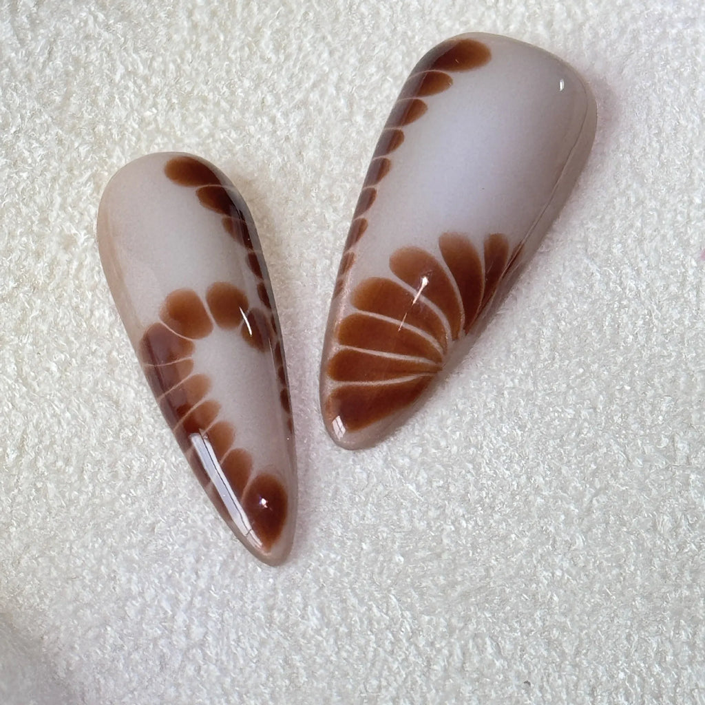French style leopard print nail stickers with cross and flower patterns in XS S M L sizes