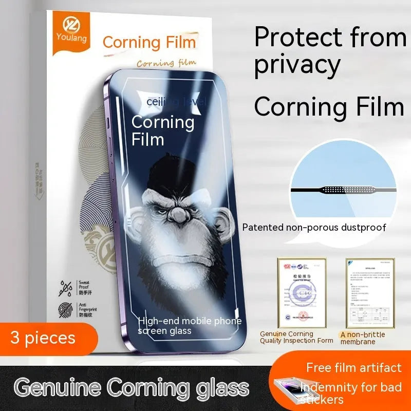 MEIGOUMEIGO tempered glass screen protector for iPhone 15 Pro Max, HD, dust-free, anti-fingerprint