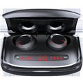 T11 Wireless Bluetooth 5.0 Earbuds Black earplug-style with charging case and data cable
