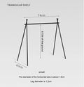 Aluminium alloy foldable triangle camping clothes drying rack with multiple hooks
