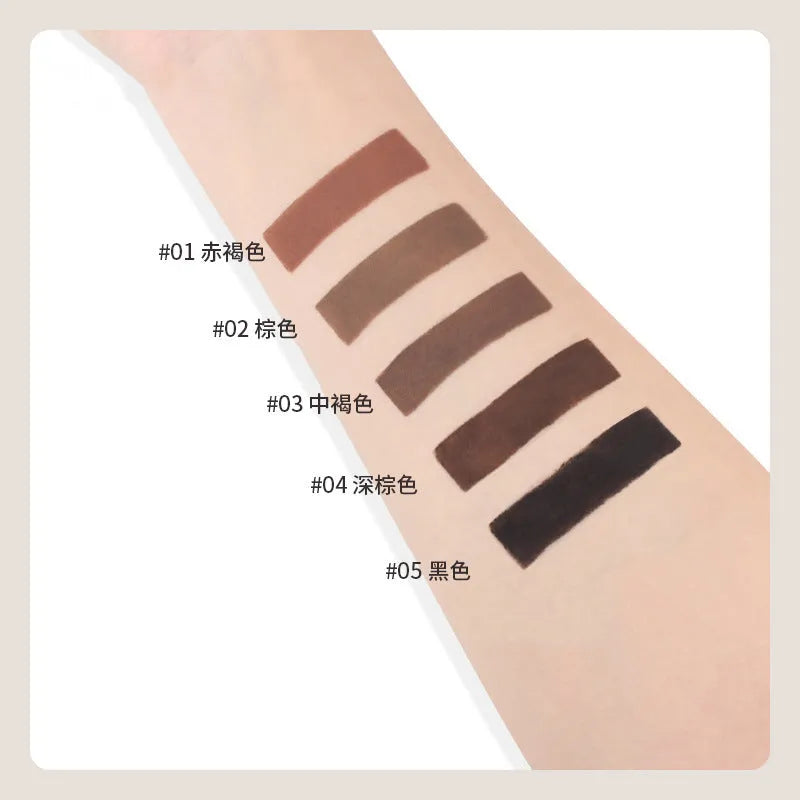 Double-headed eyebrow cream with pencil and powder in five colour options