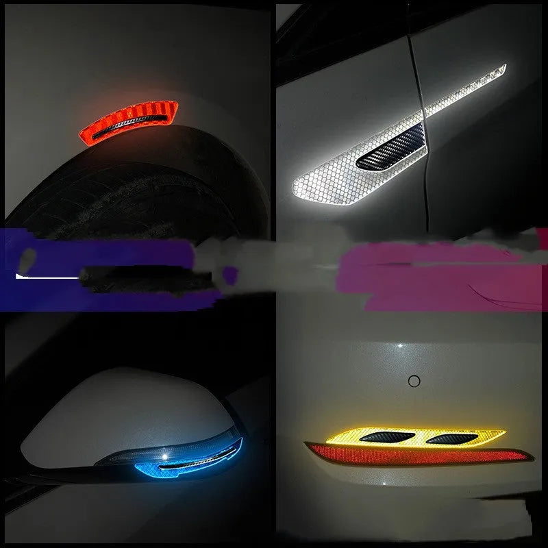 Blue reflective bumper protection tape for car wheel arches, 17mm width with adhesive backing