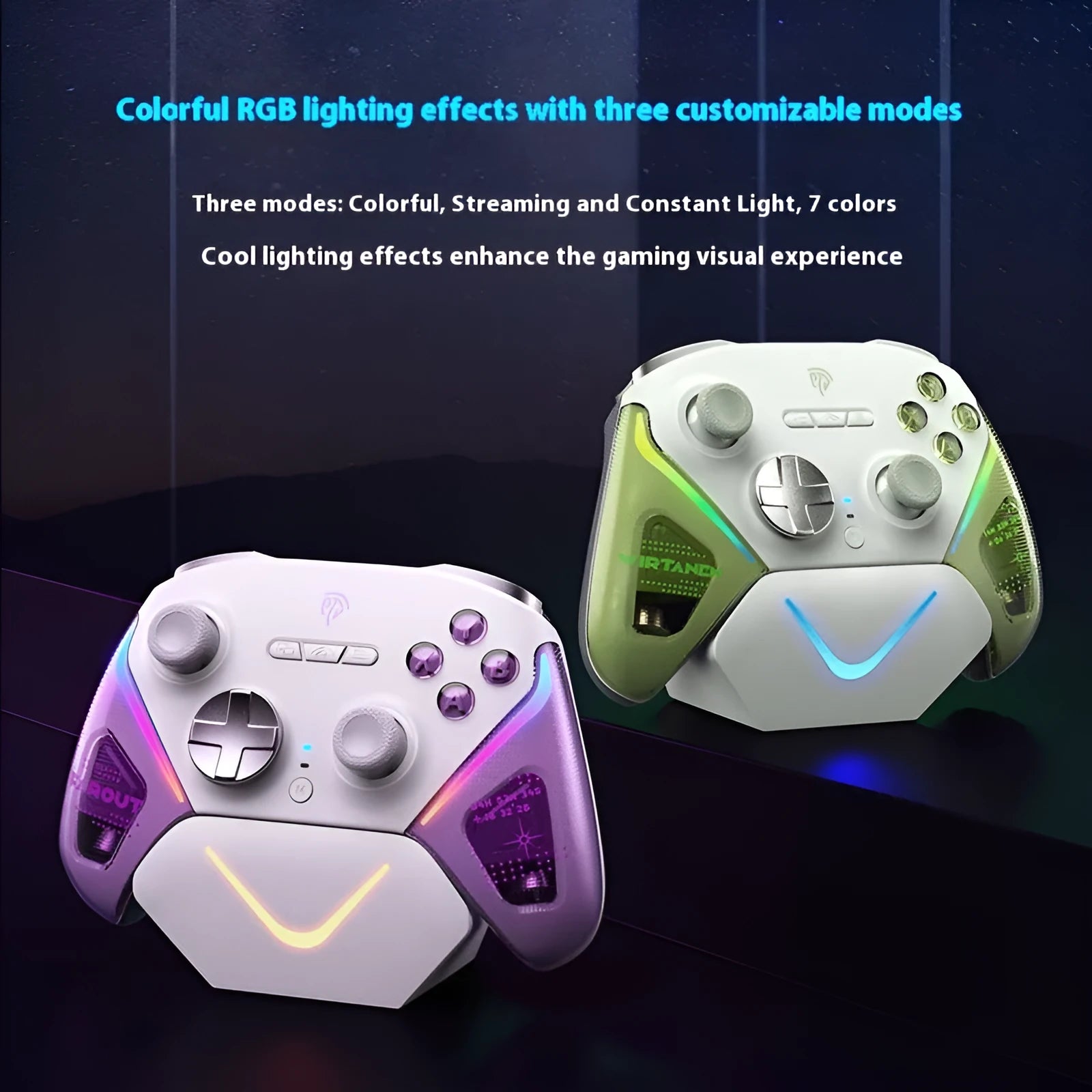 PlayStation controller charging dock with Smart Start/Stop technology in black, green or purple