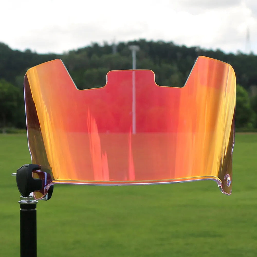 American style rugby helmet goggles in multiple colours showing tool-free attachment.