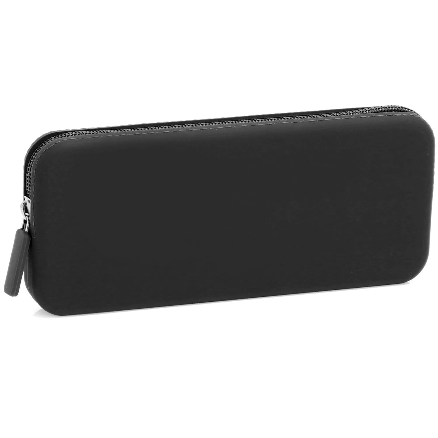 Silicone dustproof travel makeup brush storage bag in various colours, showing size 20x8x2.5cm.