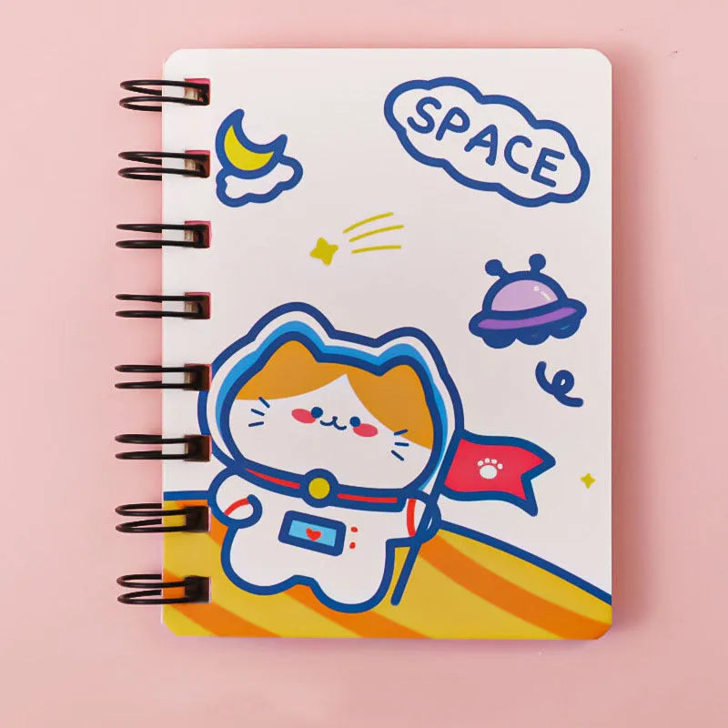 Astronaut series flipped portable pocket notebook measuring 10.5 by 8 centimetres
