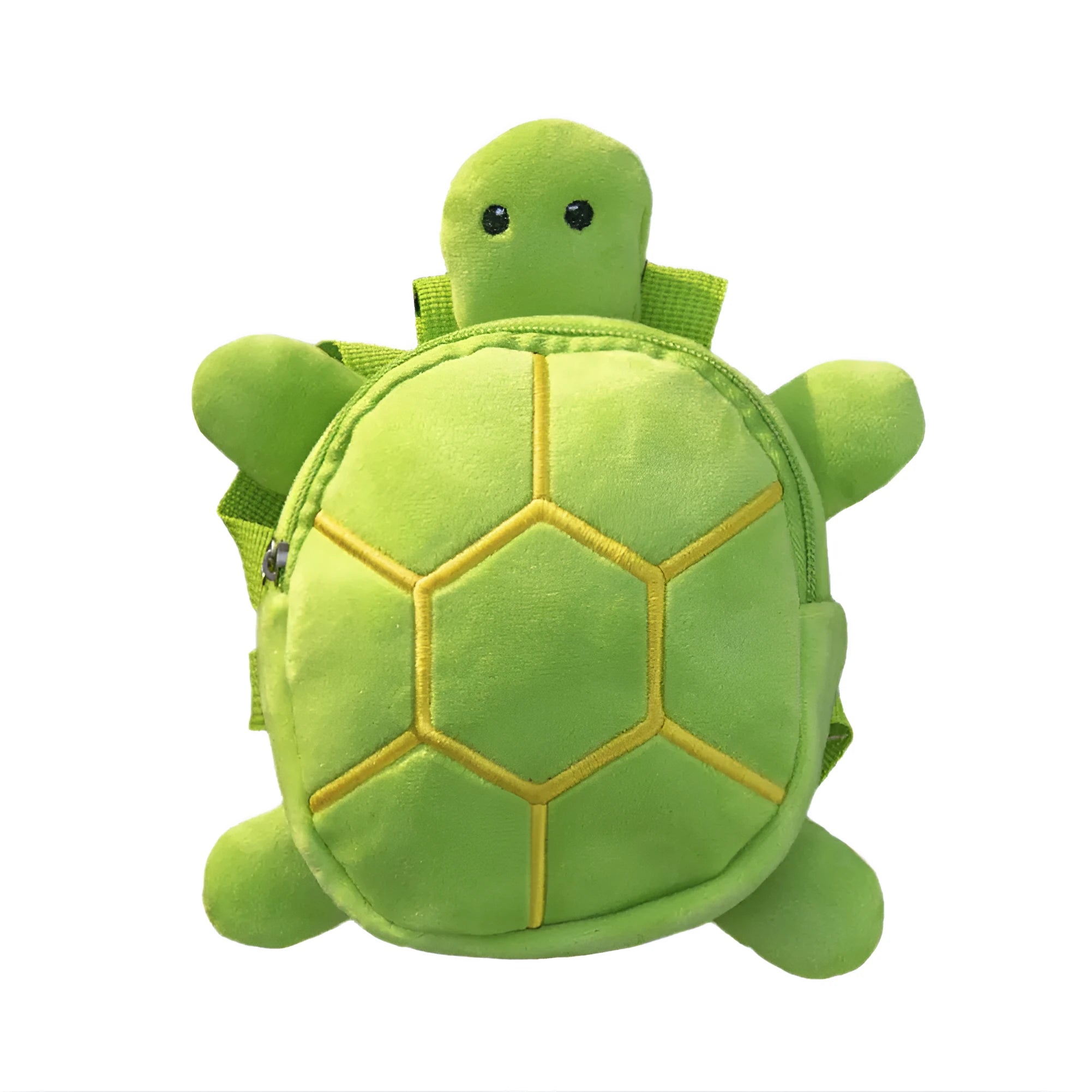 Cartoon turtle shape dog backpack harness vest in velvet with metal zipper