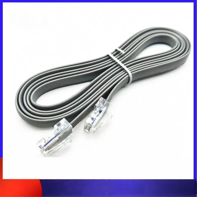 Silver grey CAT6 Ethernet network cable with RJ45 connectors, length 2 metres.