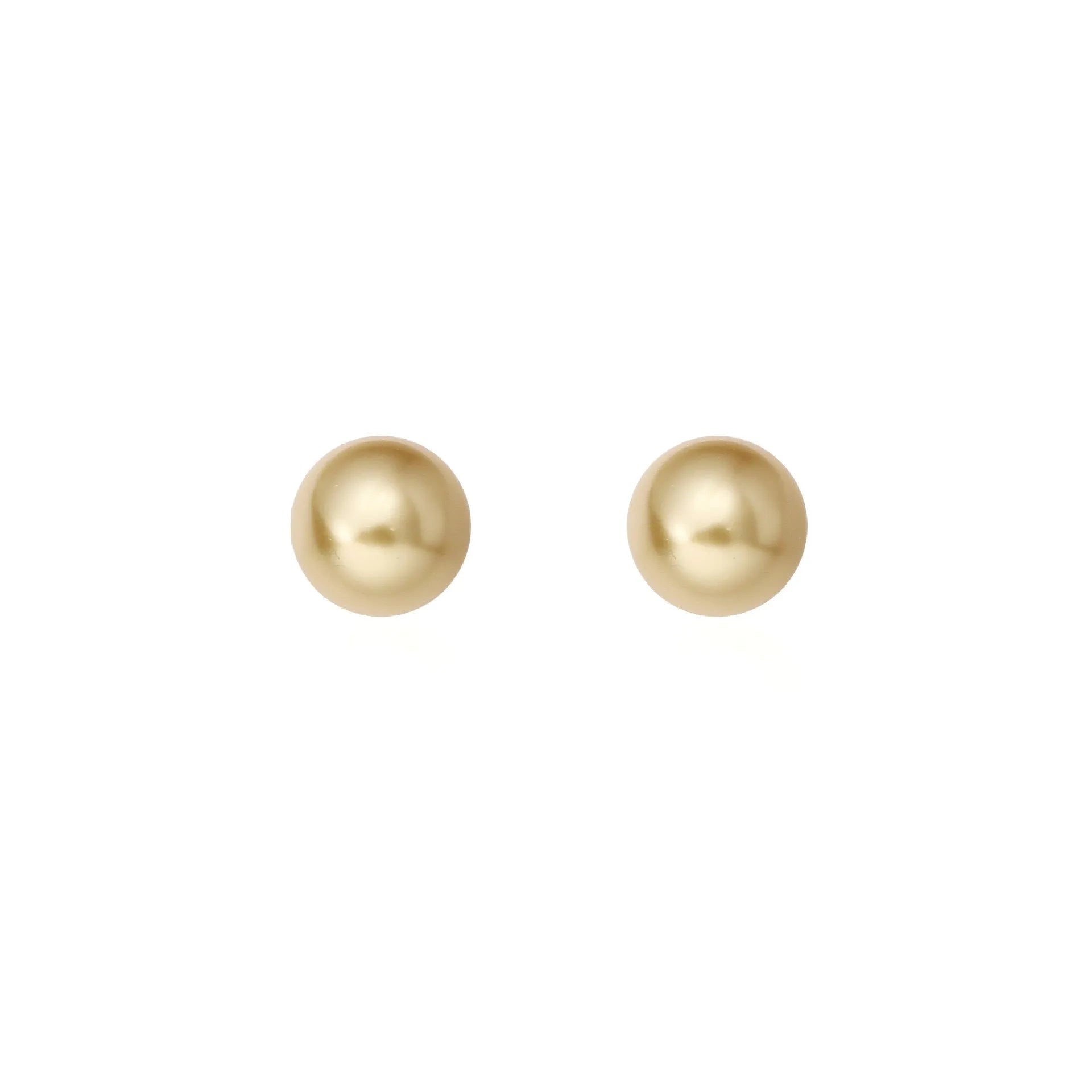 Large pearl stud earrings with geometric star design in silver with various pearl size options