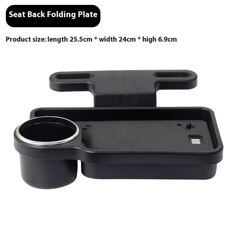 Black car steering wheel laptop tray with foldable cup holder on a 42cm by 28cm surface.