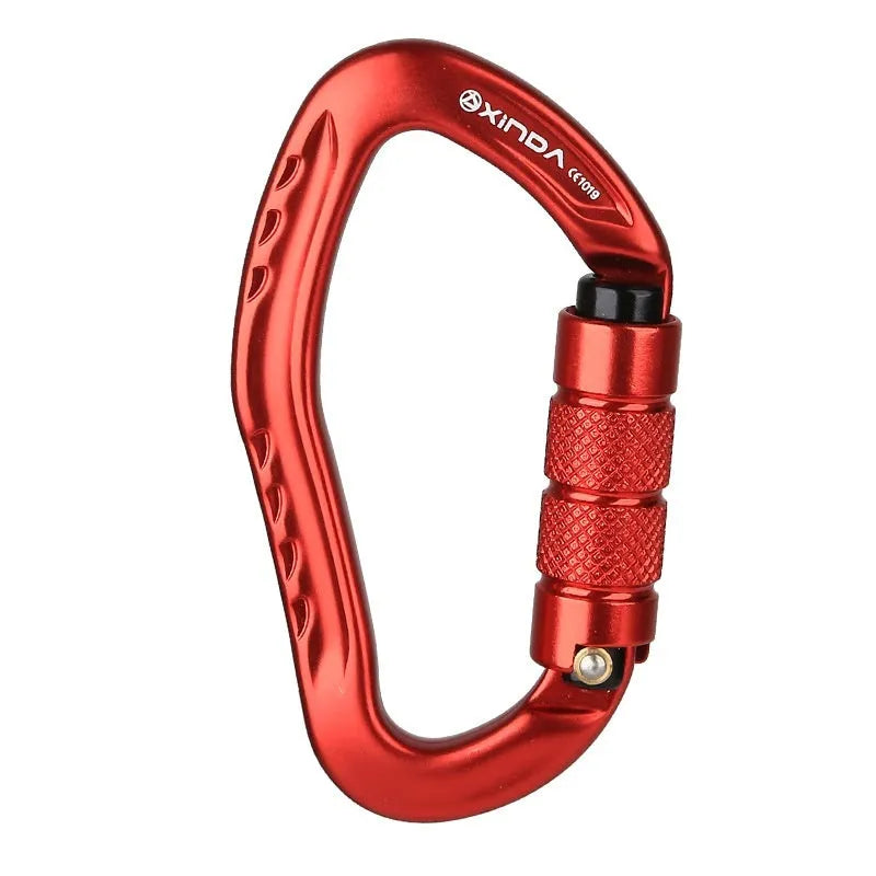 Climbing carabiner with automatic master lock in five colour options