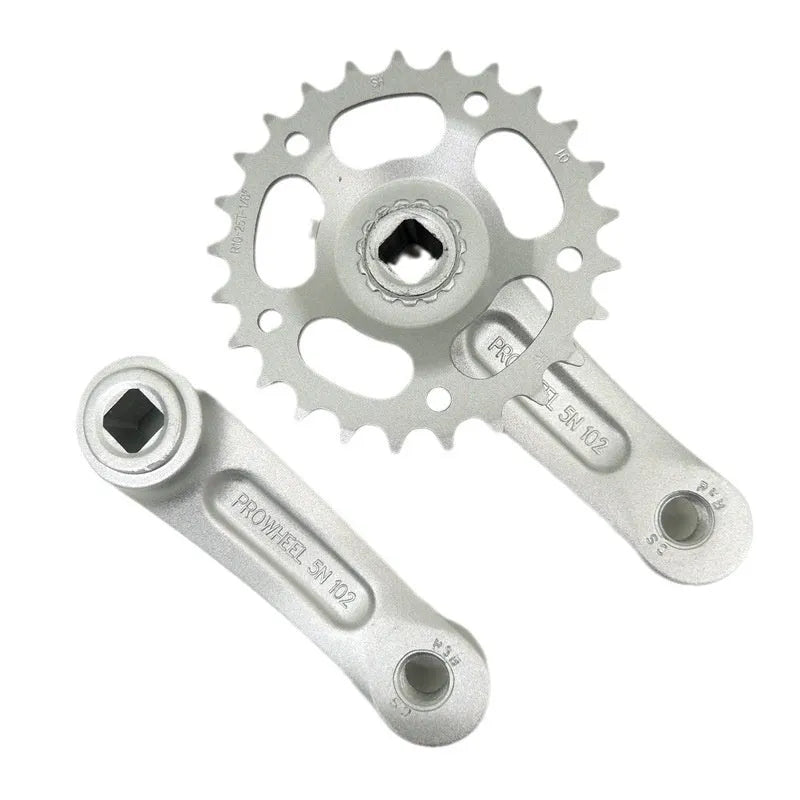 Children's bicycle crankset aluminium alloy with sprocket, 24-28 tooth, for electric vehicle