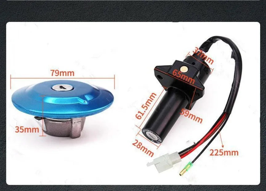 Motorcycle electric door lock RY-0039-D replacement part