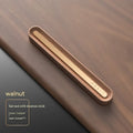 Solid wooden long bar car aromatherapy ornament for air vents in walnut colour.