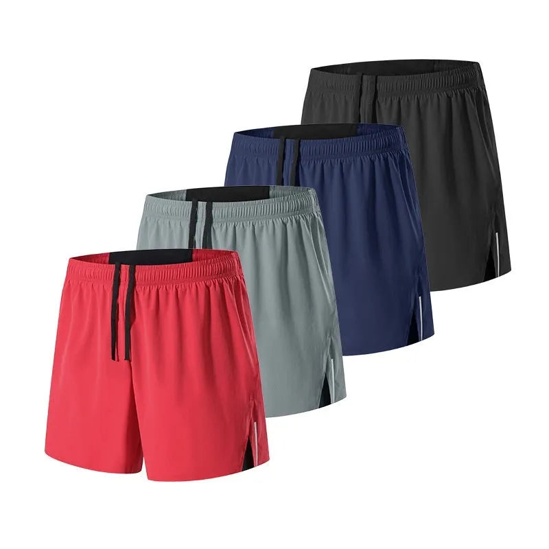 Men's black loose-fit off-road running shorts with high waist and quick-dry fabric